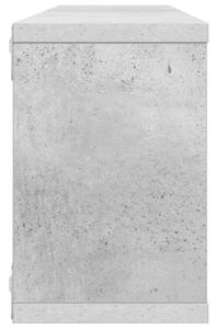 Półki ścienne kostki 4 szt., szarość betonu, 60x15x23 cm