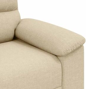 Sofa 2-osobowa, kremowa, 180x81x84 cm, tkaninÄ