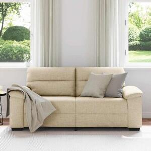 Sofa 2-osobowa, kremowa, 180x81x84 cm, tkaninÄ