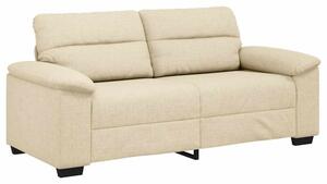 Sofa 2-osobowa, kremowa, 180x81x84 cm, tkaninÄ