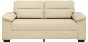 Sofa 2-osobowa, kremowa, 180x81x84 cm, tkaninÄ