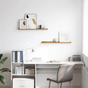 Drewniana półka ścienna z modułowym designem - beżowa, 80 cm