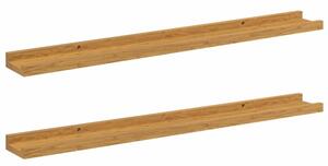 Drewniana półka ścienna z modułowym designem - beżowa, 80 cm