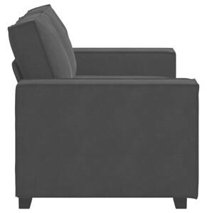 Sofa 2-osobowa, czarna, 160x78x84 cm, tapicerowana aksamitem