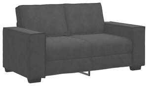 Sofa 2-osobowa, czarna, 160x78x84 cm, tapicerowana aksamitem
