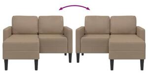 Sofa 2-osobowa z szezlongiem w ksztaÅcie litery l cappuccino