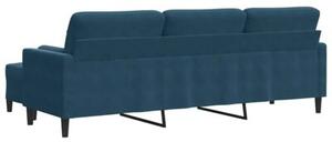 Sofa 3-osobowa z podnÃ³Å¼kiem, niebieska, 210 cm, aksamit