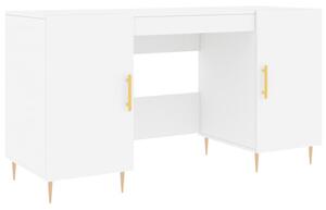 Biurko, biaÅe, 140x50x75 cm, materiaÅ drewnopochodny