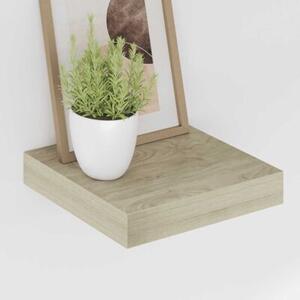 Wisząca półka ścienna, kolor dębowy, 23 x 23,5 x 3,8 cm, mdf