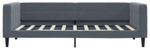 Sofa rozsuwana, ciemnoszara, 90x190 cm, aksamit