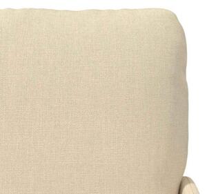 Nowoczesna kremowa sofa minimalistyczna z poduszkami i metalowymi nogami