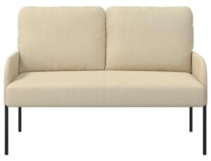 Nowoczesna kremowa sofa minimalistyczna z poduszkami i metalowymi nogami
