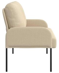 Nowoczesna kremowa sofa minimalistyczna z poduszkami i metalowymi nogami