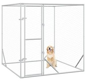 Kojec zewnętrzny dla psa, 2x2x2 m, stal galwanizowana