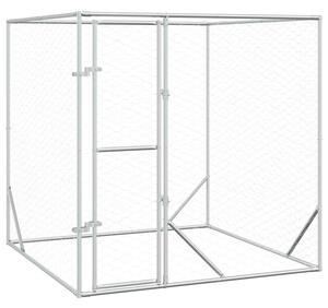 Kojec zewnętrzny dla psa, 2x2x2 m, stal galwanizowana