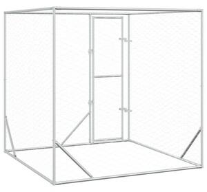 Kojec zewnętrzny dla psa, 2x2x2 m, stal galwanizowana
