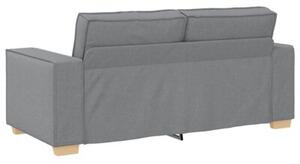 Sofa 2-osobowa jasnoszara 180x78x84 cm tkanina