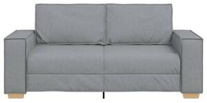Sofa 2-osobowa jasnoszara 180x78x84 cm tkanina