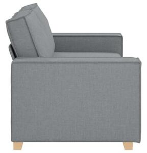 Sofa 2-osobowa jasnoszara 180x78x84 cm tkanina