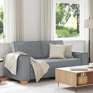 Sofa 2-osobowa jasnoszara 180x78x84 cm tkanina