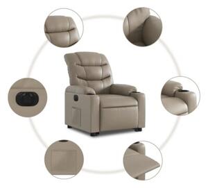 RozkÅadany fotel pionizujÄ cy, elektryczny, cappuccino, ekoskÃ³ra