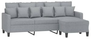 Sofa 3-osobowa z podnÃ³Å¼kiem, jasnoszara, 180 cm, tkaninÄ