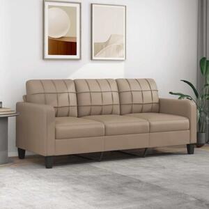 Sofa, 3-osobowa cappuccino, 180 cm, sztuczna skÃ³ra