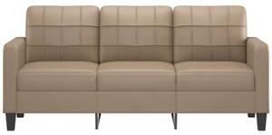 Sofa, 3-osobowa cappuccino, 180 cm, sztuczna skÃ³ra