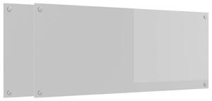 Panel kuchenny 2 pcs Jasnoszary 120 x 50 cm szkło hartowane