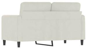 Sofa 2-osobowa, kremowy, 120 cm, tapicerowana aksamitem