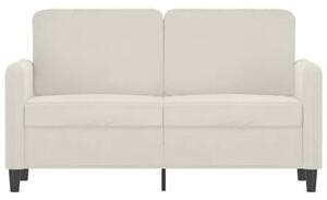 Sofa 2-osobowa, kremowy, 120 cm, tapicerowana aksamitem