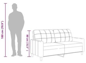 Sofa, 2-osobowa kremowy, 140 cm, sztuczna skÃ³ra
