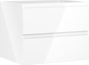 Mexen Orio szafka łazienkowa podumywalkowa 60 cm, 2 szuflady, biała połysk - 91A10-06047-2-BFF00