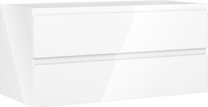 Mexen Orio szafka łazienkowa podumywalkowa 100 cm, 2 szuflady, biała połysk - 91A10-10047-2-BFF00