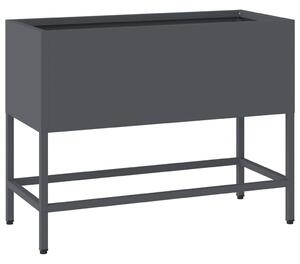 Podwyższona doniczka ogrodowa Antracyt 60 x 26 x 45 cm Stal