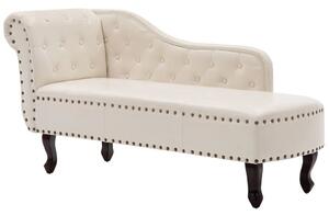 Biały szezlong w stylu chesterfield P2-L06