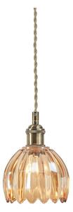 Metalowa lampa wisząca w bursztynowym kolorze ze szklanym kloszem ø 13 cm Gota – Markslöjd