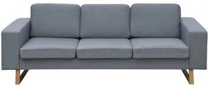 Jasnoszara 3-osobowa sofa T9-P55