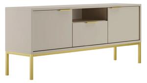 Szafka RTV na złotych nóżkach 135 cm kaszmir S1-G40