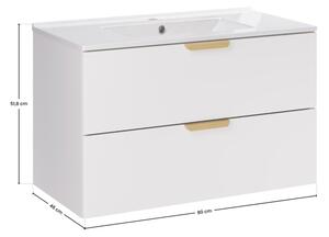 Zestaw mebli łazienkowych 80cm z umywalką Lava Aster White