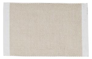 Biało-beżowy tekstylny dywanik łazienkowy 50x80 cm Grid – Mette Ditmer Denmark