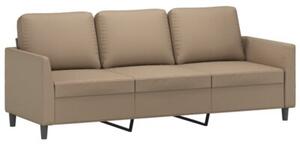 Sofa 2-osobowa z poduszkami, cappuccino, sztuczna skÃ³ra