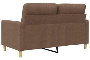Sofa 2-osobowa, brÄ zowa, 120 cm, tapicerowana tkaninÄ
