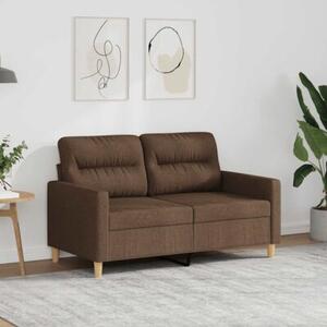 Sofa 2-osobowa, brÄ zowa, 120 cm, tapicerowana tkaninÄ