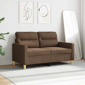Sofa 2-osobowa, brÄ zowa, 120 cm, tapicerowana tkaninÄ