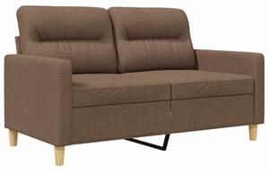 Sofa 2-osobowa, brÄ zowa, 120 cm, tapicerowana tkaninÄ