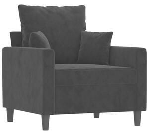 Fotel, czarny, 60 cm, obity aksamitem