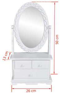 Biała mała toaletka na biurko w stylu vintage - Xava