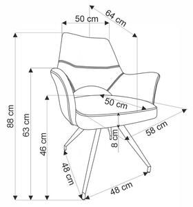 Oliwkowe kubełkowe krzesło obrotowe - Nortes