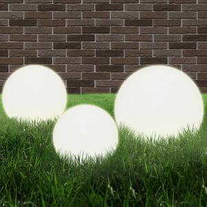 Zestaw 3 okrągłych lamp ogrodowych LED - O013-Akoma